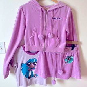 Dolls Kill Pink Hoodie and T-Shirt Set